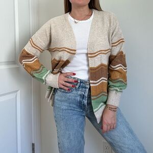 Chevron Multi Stripe Cardigan